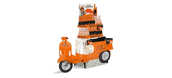 Gratis-Kaufzugabe: Eiswürfelform im typisch italienischen Roller-Design