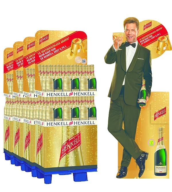 Weckt Kauflust: Goldener Sektverschluss als elegante Kaufzugabe