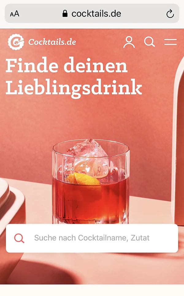 Cocktails.de in frischem Look